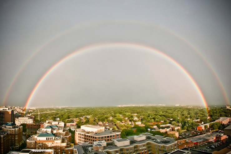 Double rainbow all the way across the sky!